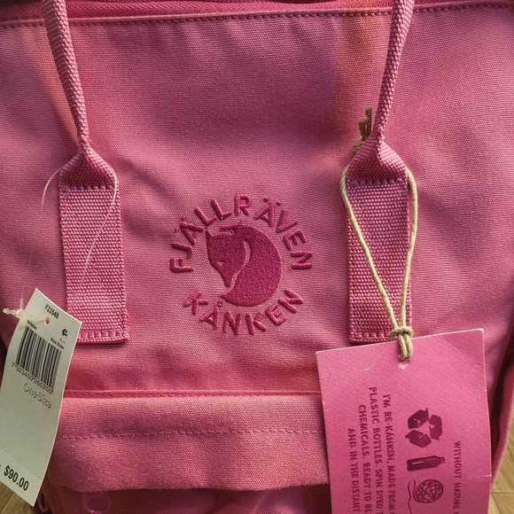 NWT.26.Fjallraven Re-kanken Water Resistant Backpack in Pink Rose women-Girls@24 - Picture 4 of 9